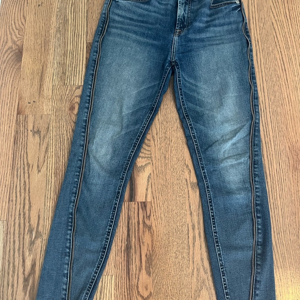 High waist ankle skinny